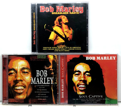 Bob Marley 3 CD Lot Dreadlock Rasta Soul Captive A Celebration Reggae 4 Discs