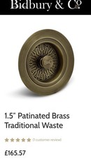Bidbury & Co 1.5 Patinated Brass Finish Traditional Waste
