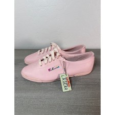 Vintage LA Gear Pink Leather Sneakers 80s Retro Low Top Shoes Womens 7