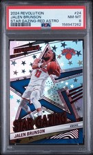 2024 PANINI REVOLUTION STAR GAZING RED ASTRO #24 JALEN BRUNSON 238/299 PSA 8