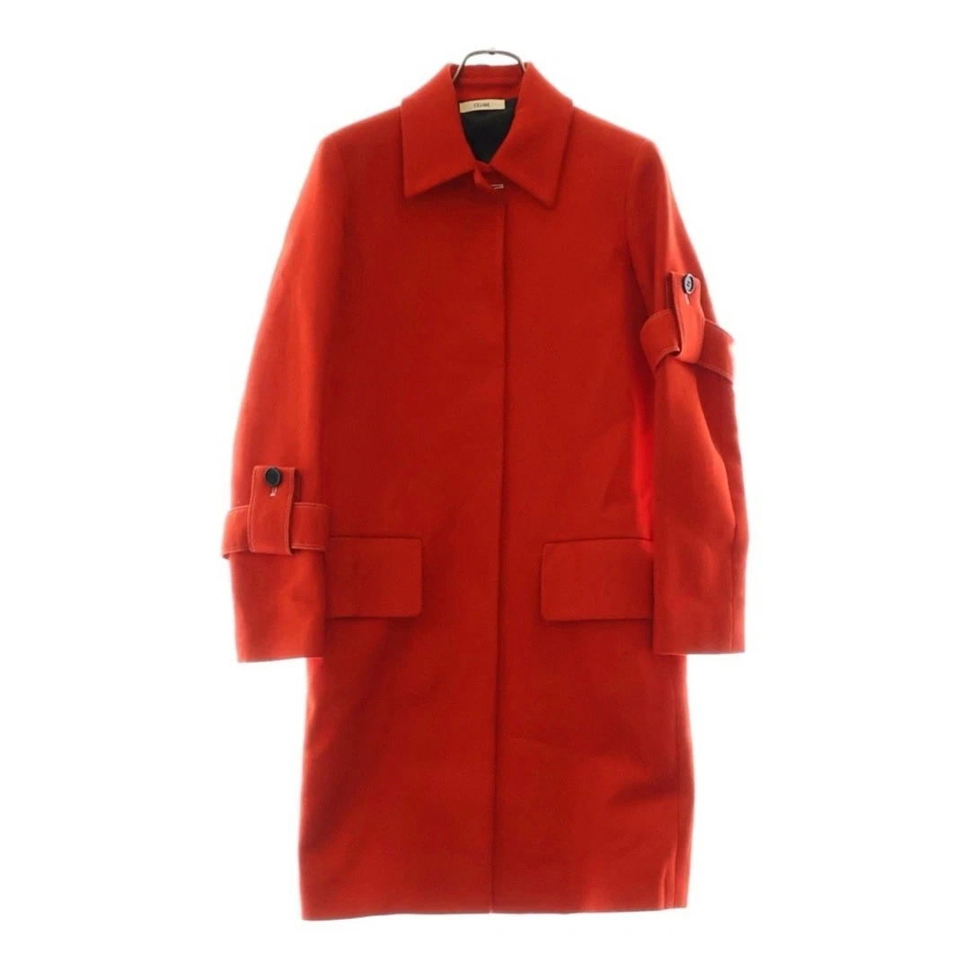 Cappotto lungo Balmain cotone CELINE Phoebe periodo rosso donna 8021 6114 usato2a2