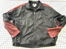 Vintage Nike Windbreaker Jacket Burgundy Black Size XL Outerwear EUC Zipper