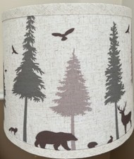 Drum Lampshade Medium Beige Bear Lamp Shades Bear Wolf Deer
