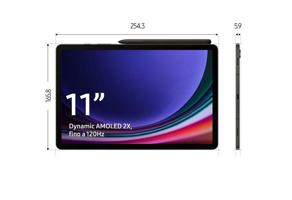 Samsung Galaxy Tab S9 11" 8GB + 128GB Amoled Tablet SOLO WIFI X710N GRAPHITE - Imagen 3 de 3