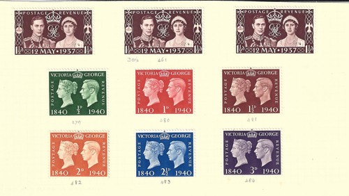 GB 1912-40 POSTFRISCHE SAMMLUNG 47 Marken auf ALBUMSEITEN - Bild 3 von 3