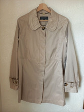 Jones New York Women's Beige Satinised Finish Cotton Blend Jacket