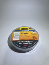3M 3/4 Inch x 66 Ft. Scotch  Vinyl Electrical Tape 35, Blue- Single Roll