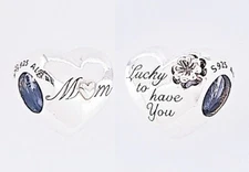 New 100% Authentic PANDORA 925  Clover Mom  Appreciation Heart Charm 799364C00