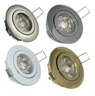 230V Einbauleuchte inkl Power 5W = 50Watt LED Bajo K9451 Downlights Hochvolt 