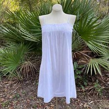 Antique White Cotton Teddy Envelope Chemise Buttons Edwardian Size L XL