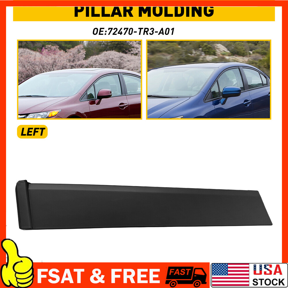 2012-2015 Honda Civic Sedan 4-Door Front Left Door Pillar Trim Molding