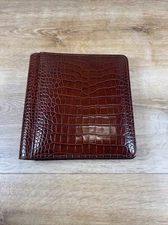 Raika Leather Faux Croc Photo Album  Memory Book Brown