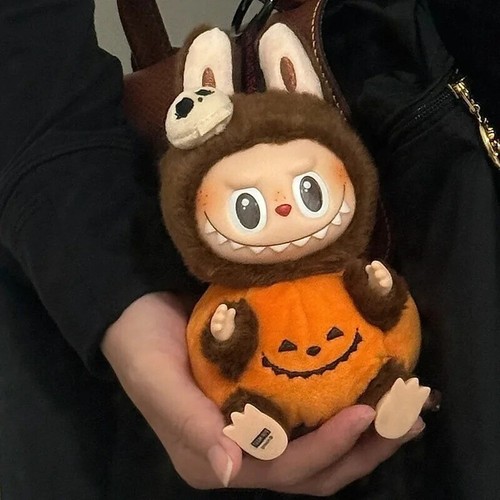 POPMART LABUBU HAPPY Halloween Pumpkin Vinyl Plush Pendant * Authentic