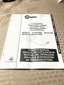 MILLER Foot Controls RFCS-5, RFCS-5HD, RFCS-6M, RFCS-14 Owner’s Manual