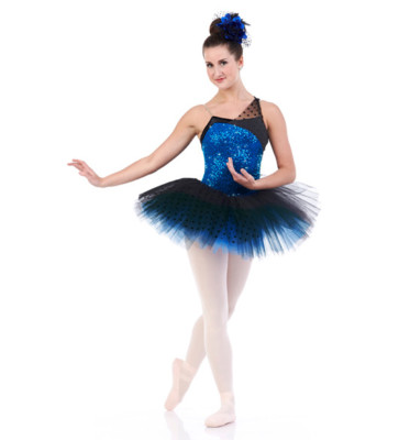 Heartstrings ROYAL BLUE Child X-Small Dance Costume Sequin Ballet Tutu Tap Dress