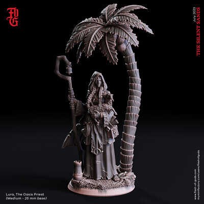 NPC - Lura, the Oasis Priest by Flesh of Gods | D&D | DnD | Print on Demand