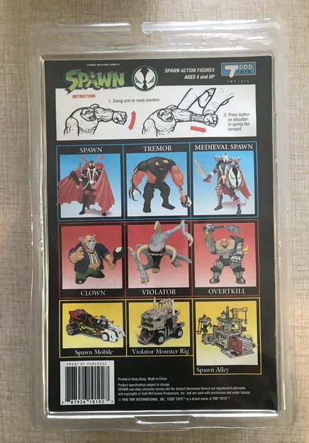 TREMOR - SPAWN Series 1 (1994, Todd Toys) on Excellent Card McFarlane for sale online