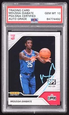 Moussa Diabate Signed 2022-23 Panini Instant RPS First Look #RPS35 RC (PSA | Aut