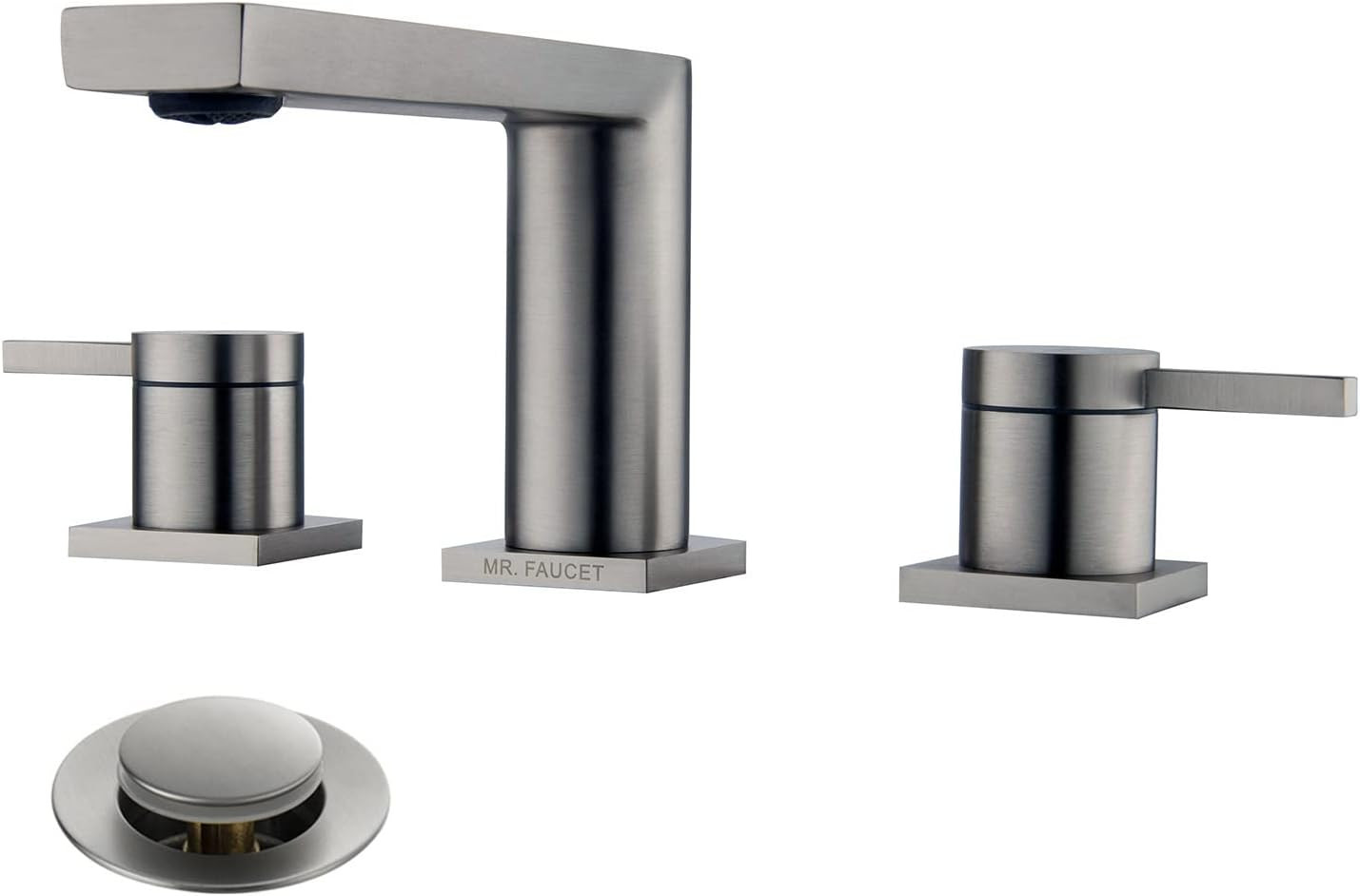 2-handle Widespread Bathroom Sink Faucet With Pop-up Drain