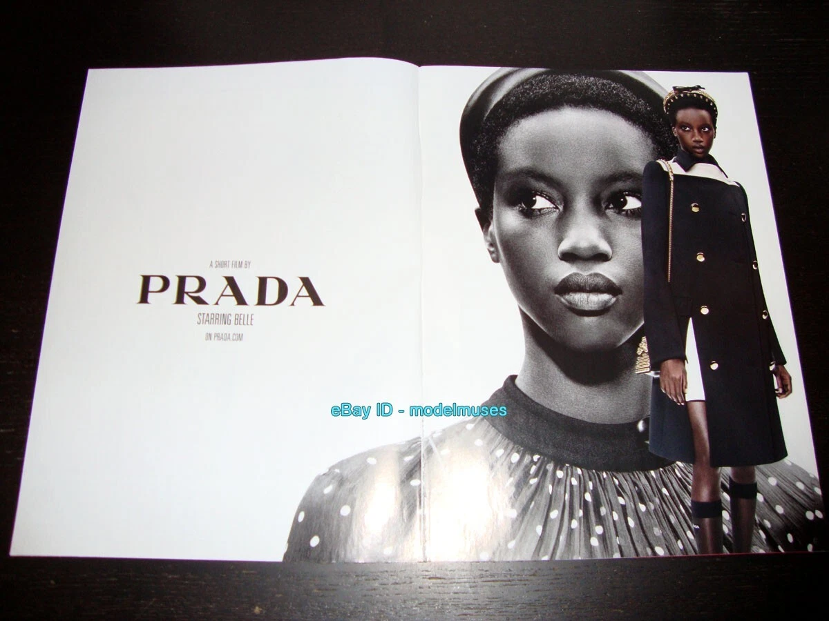 Rivista Prada 4 Pagine STAMPA ANNUNCIO PRIMAVERA 2019 ANOK YAI Gigi Hadid WILLY VANDERPERRE