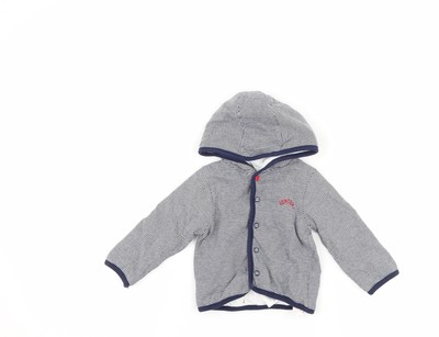 Jasper Conran Jungen blau gestreifte Jacke Größe 3-6 Monate Knopf