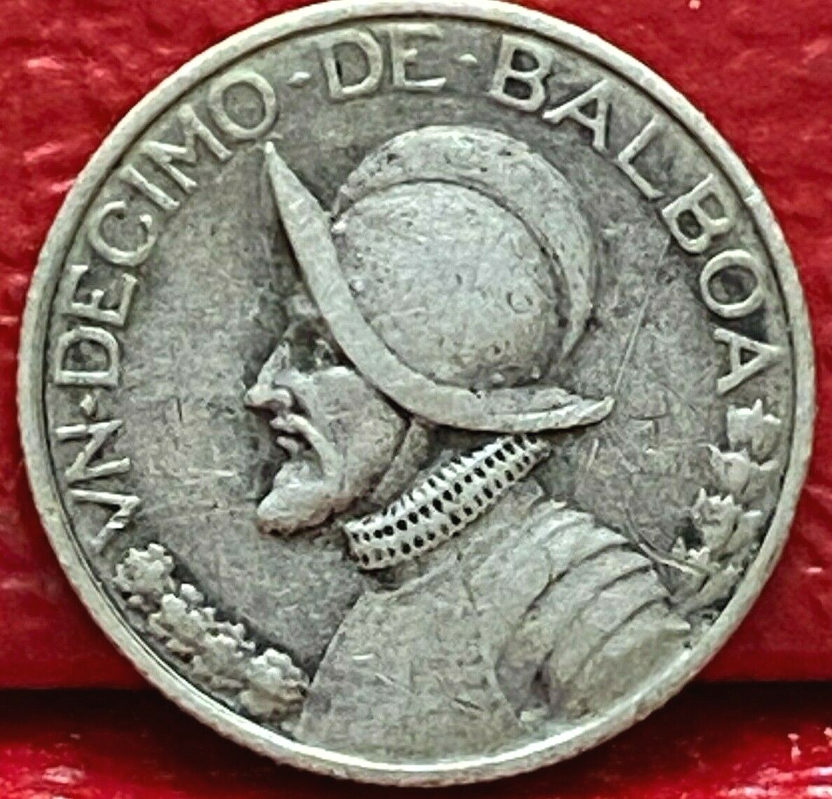 1947 REPUBLICA DE PANAMA UN DECIMO DE BALBOA SILVER COIN KM# 10.1