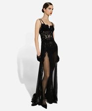 Dolce & Gabbana Silk Chiffon and Chantilly Lace Slip Dress IT 38 (US 2)