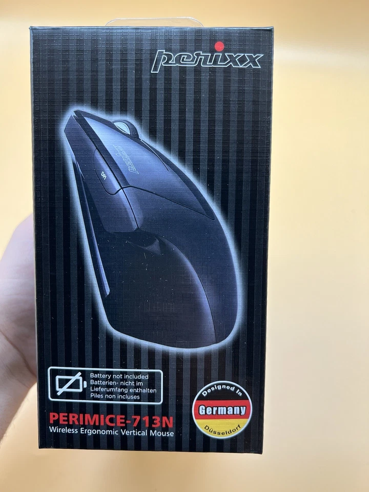 Perixx Perimice 713 Ergonomische Maus Funk Optisch Schwarz 6 Tasten 1600 dpi NEU - Bild 2 von 4