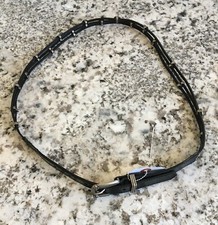 Cabelas Womens Black Leather Conchos South Western Belt Brushed Nickel Metal 40  