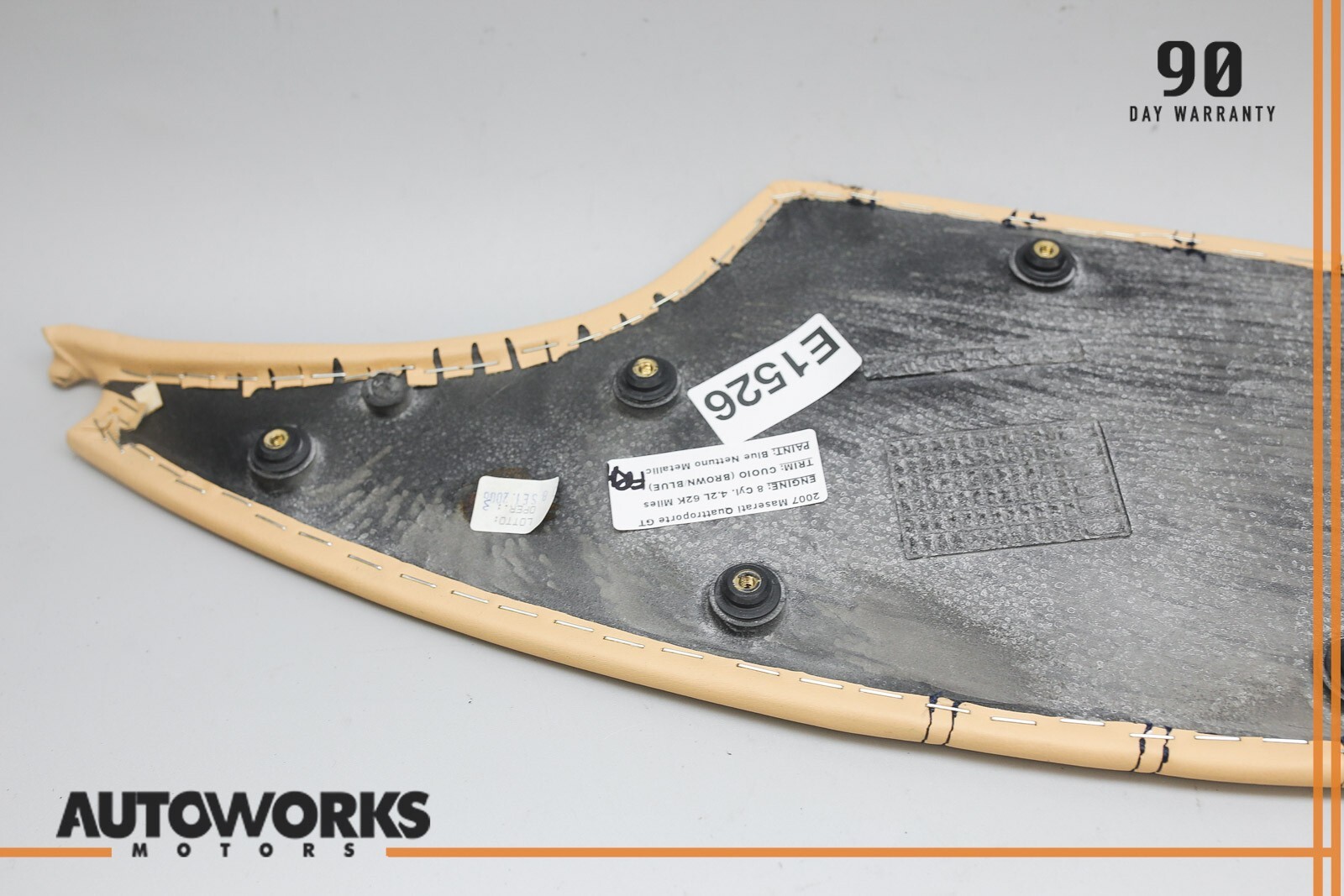 04-08 Maserati Quattroporte M139 Front Right Side Door Panel Leather Trim OEM