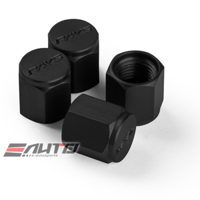 4pc Universal Volk Racing RAYS Wheel Rim Valve Stem Cap Caps Black Made in Japan