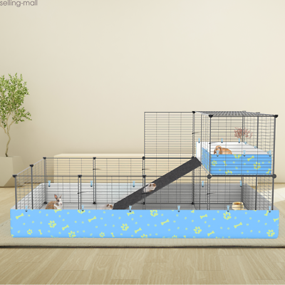 Cage Pour Chien Lonepetu Square Guinea Pig Cage With Tarp Bottom