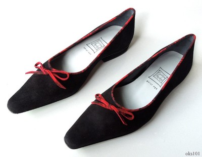 black dress with red flats Red Ballet Flats: An Easy Way To Elevate Any Outfit