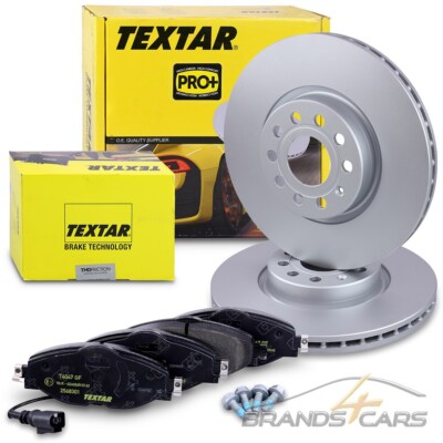 TEXTAR BREMSSCHEIBEN +BELÄGE VORNE FÜR SKODA OCTAVIA 3 4 VW GOLF 7 8 PASSAT B8