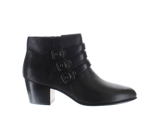 Clarks Womens MAYPEARL Rayna Black Tumbled Leather Ankle BOOTS Size 10 (1813372) for sale online