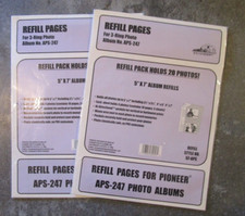 Lot 2 Pioneer Photo Album Refill Pages 57-APS for APS-247 -20 pages 10 sheets 