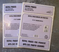 Lot 2 Pioneer Photo Album Refill Pages 57-APS for APS-247 -20 pages (10 sheets)