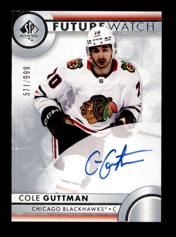 COLE GUTTMAN 2023/24 UD SP AUTHENTIC FUTURE WATCH AUTOGRAPH AUTO #571/999 BF7426