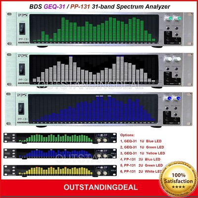 BDS GEQ-31 / PP-131 Spectrum Analyzer Equalizer Yellow/Green/Blue/White LEDs