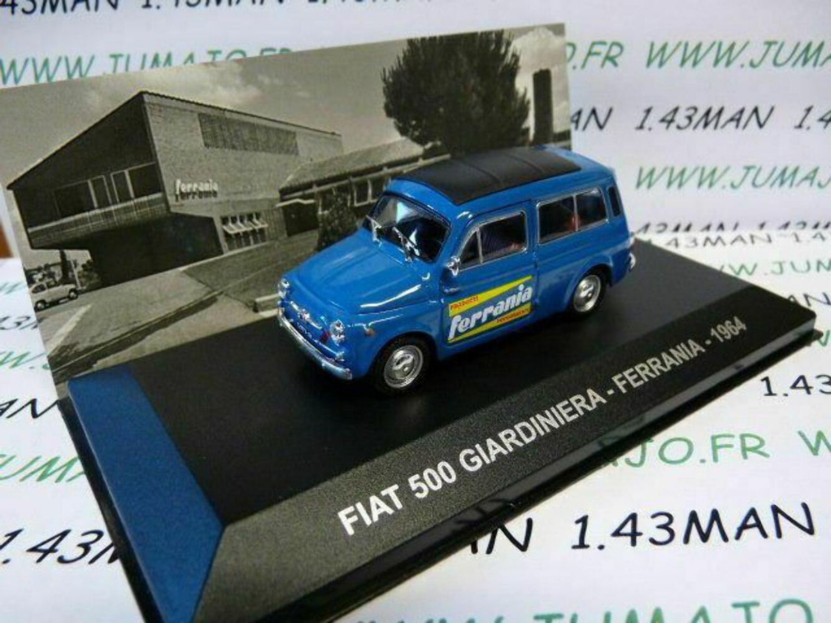 Figurine 1/43 FIAT 500 Jardinière Ferrania 1964 – IXO Altaya, Neuve, Collector