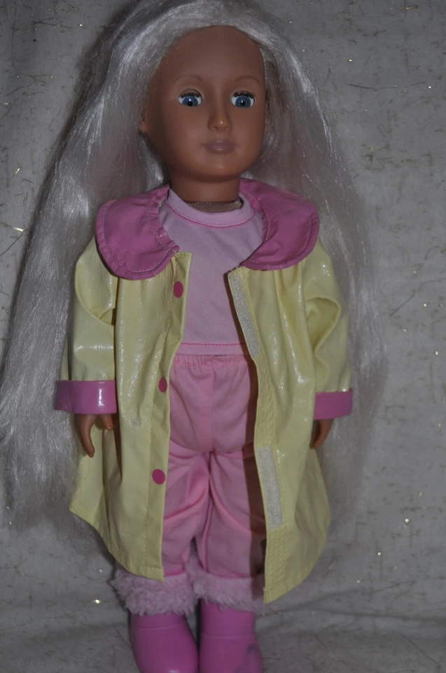 Nuestra Generación Battat 18" Muñeca Blanca Rubia Cabello Creciente Ojos Azules Foto 4 de 4