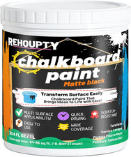 Black Chalkboard Paint - Matte Black Chalk Board Paint, 33.8 Fl Oz Easy to Apply