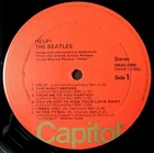 Beatles LP Help! 1976 Orange Capitol Straight Transfer Consignment PROMO, EX!