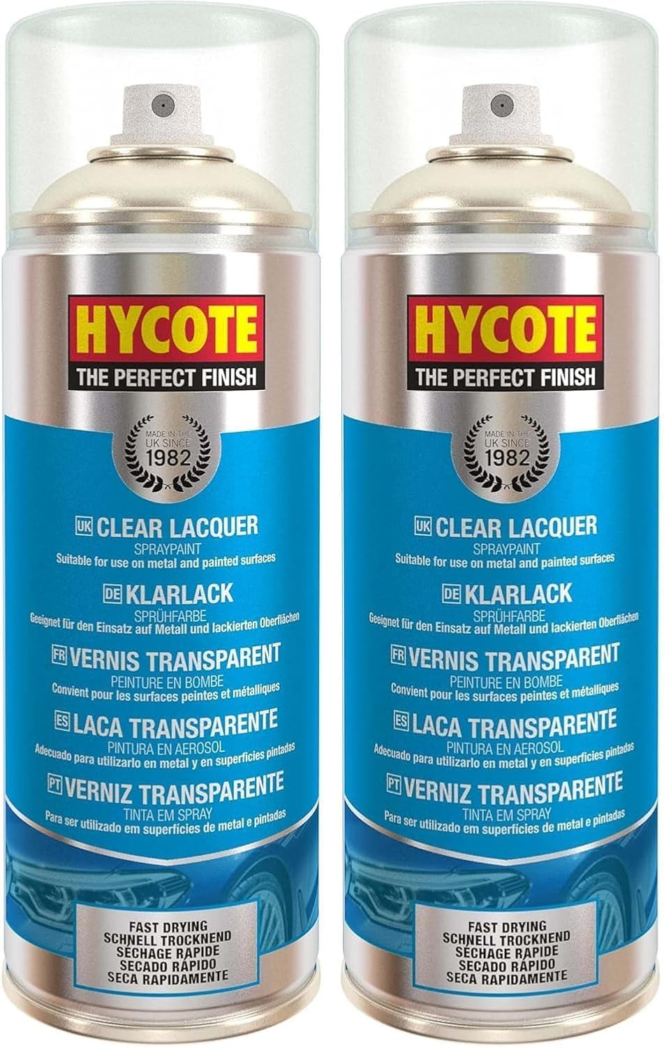 Vernis transparent brillant spray anti-UV et anti-rayure avec laque acrylique 400 ml