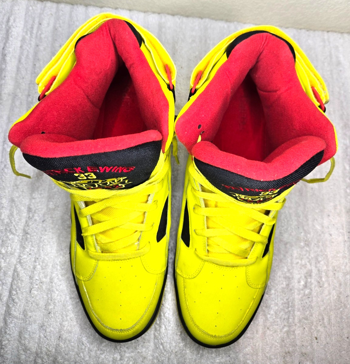 PATRICK EWING size 16 Eclipse Blazing Yellow/Red/… - image 7