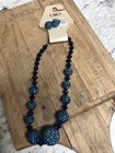 Blue Multi Color Necklace With Matching Pierced Earrings  — photo 1