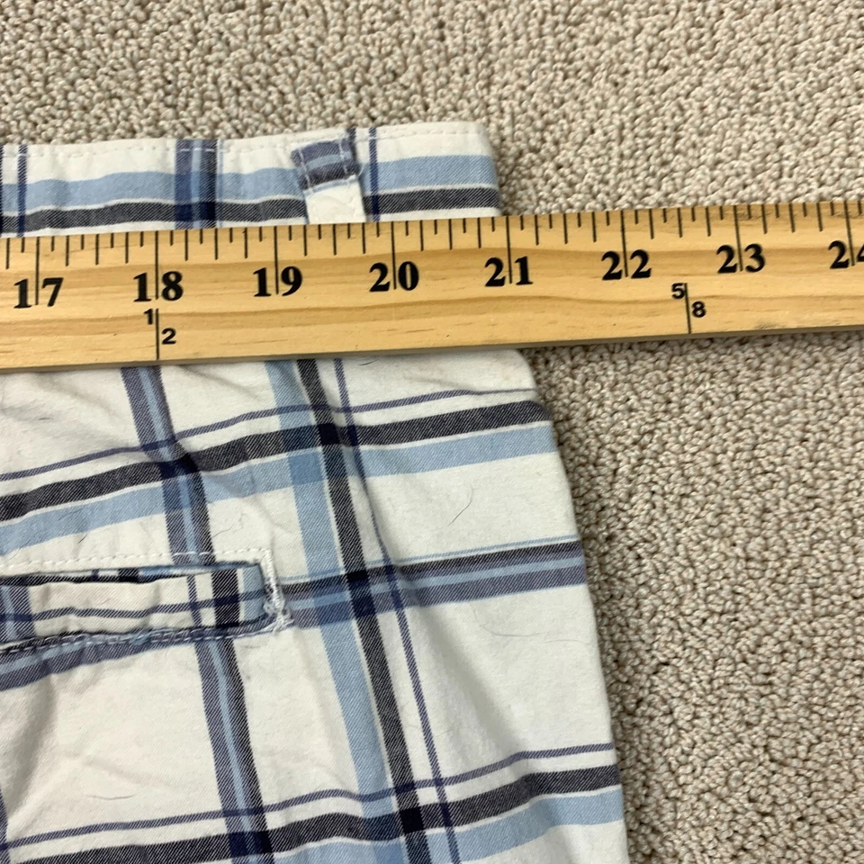 Шорты мужские Covington Chino талия 42 белые синие клетчатые плоские спереди - Изображение 4 из 4