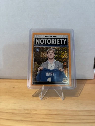 2025 Panini Mosaic Notoriety Jaxson Dart #11 Orange Fluorescent Mosaic Prizm (RC
