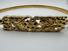 Vintage Accessocraft NYC Extrusion Chain Statement Gold-tone Waist Belt, 25-28  