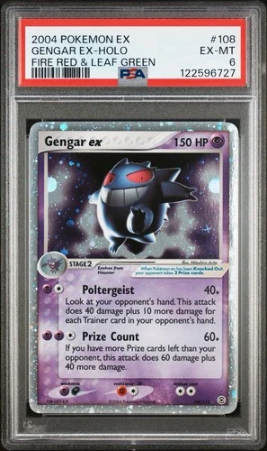 Gengar EX Fire Red Leaf Green Ultra Rare Holo 108/112 PSA 6